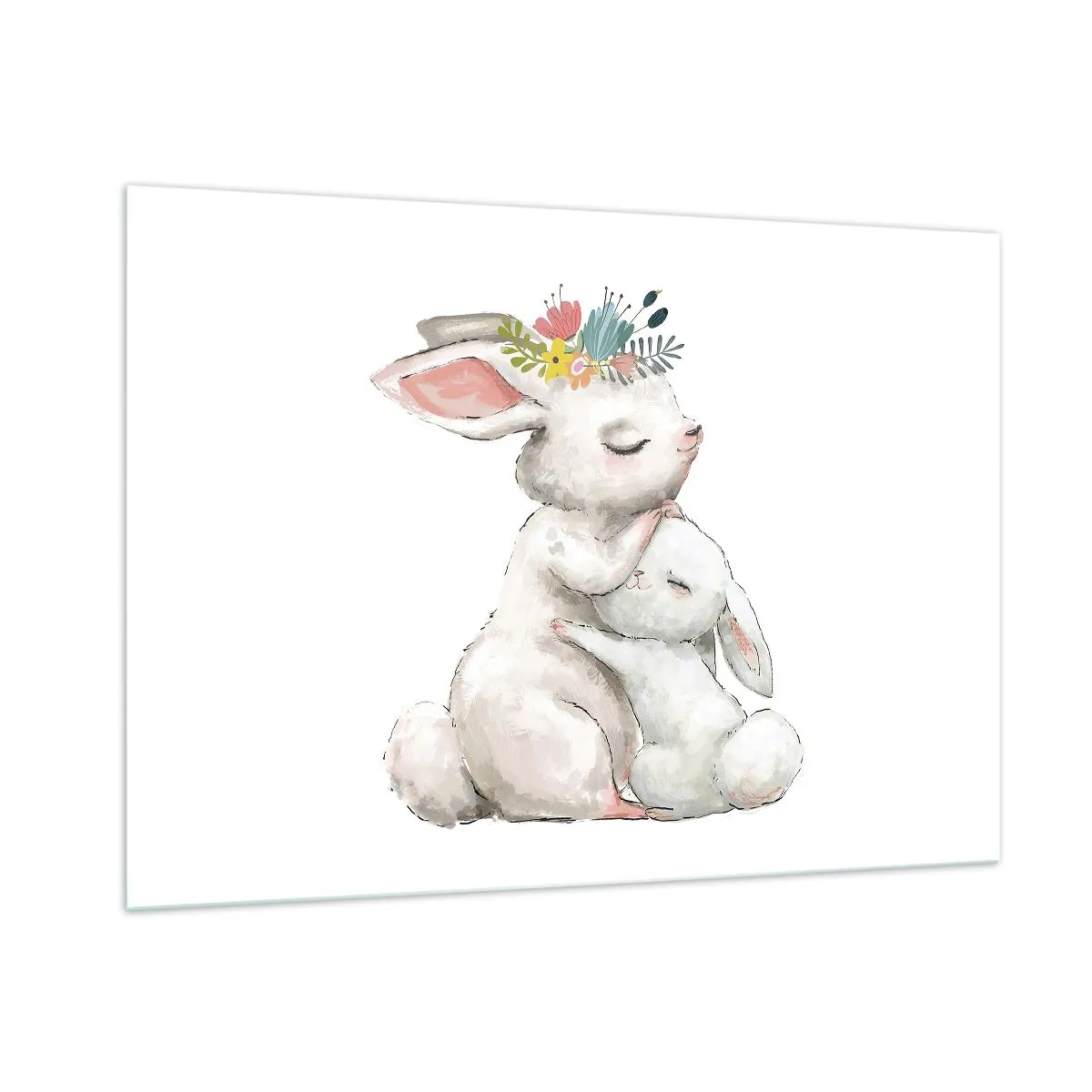 Schilderen op glas - Het is het beste met mama - 100x70 cm
