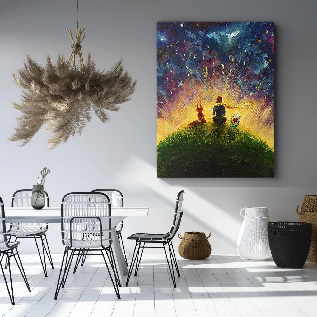 Schilderen op canvas - Liefde en vriendschap - de hele wereld - 55x100 cm