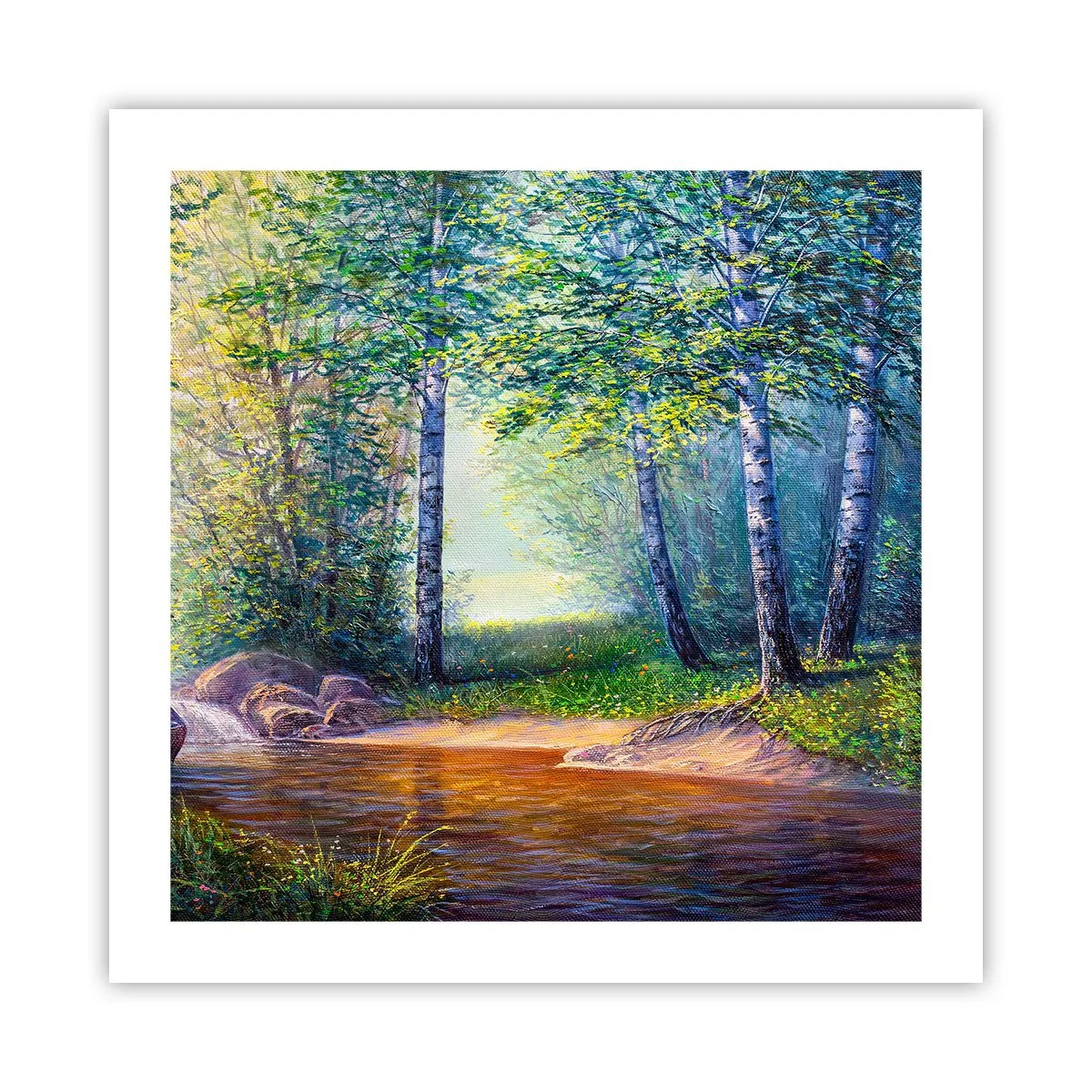 Poster - Idyllisch landschap - 50x50 cm