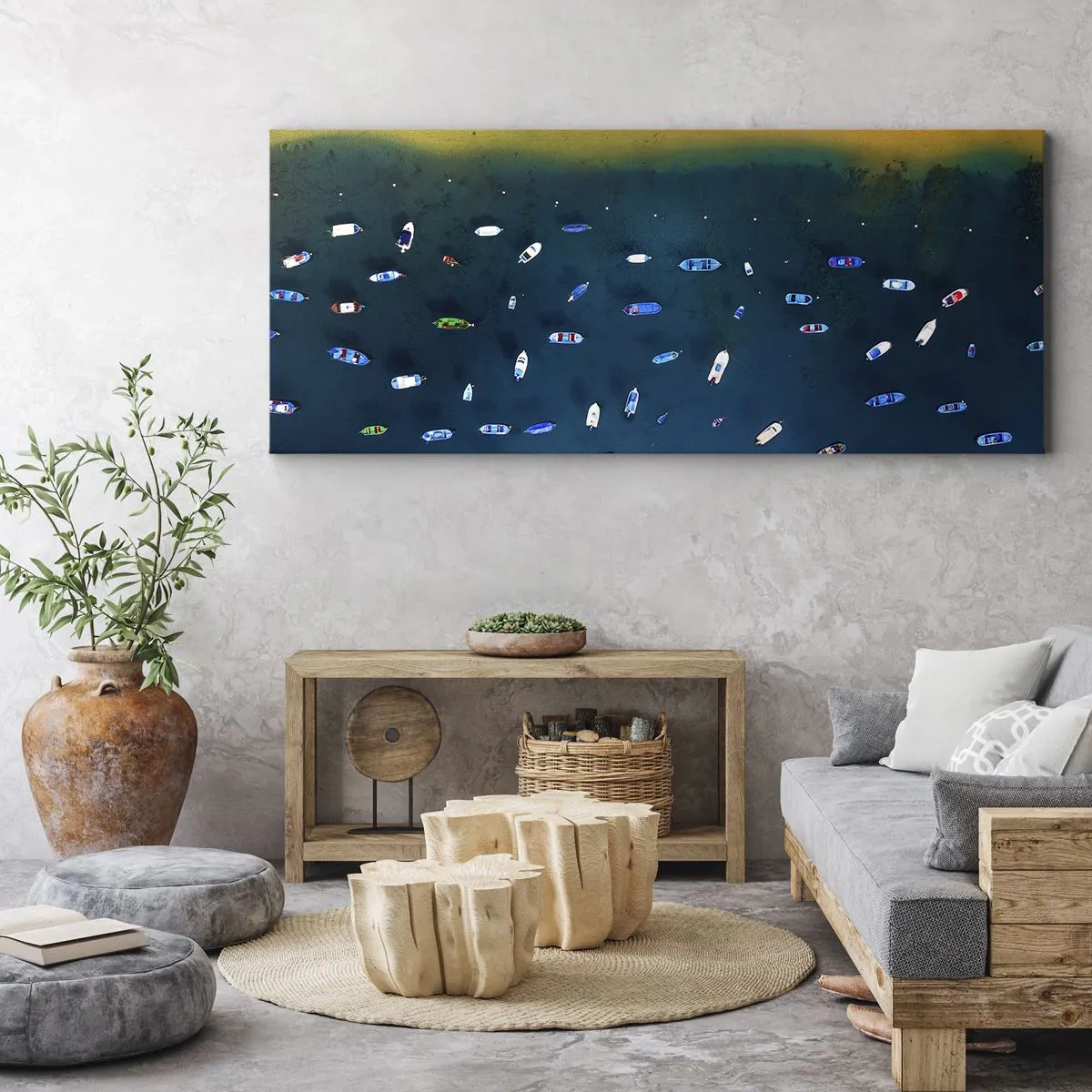 Schilderen op canvas - Vakantie spel - 100x40 cm
