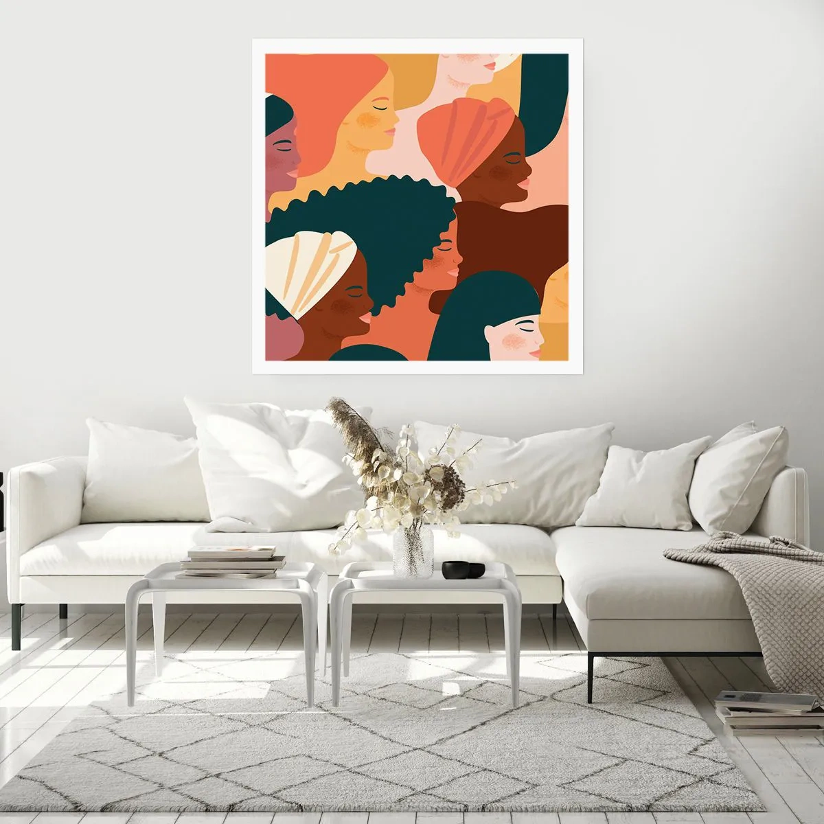 Poster - Alleen vrouwelijkheid - 50x50 cm
