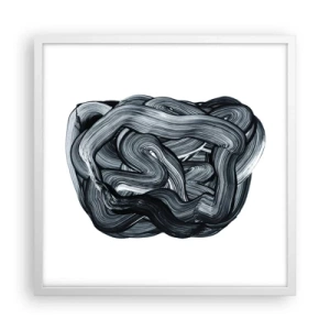 Poster in een witte lijst - Het is niet zo eenvoudig - 50x50 cm