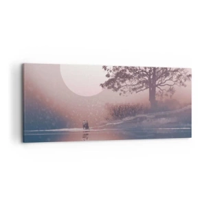 Schilderen op canvas - nacht wonderen - 120x50 cm