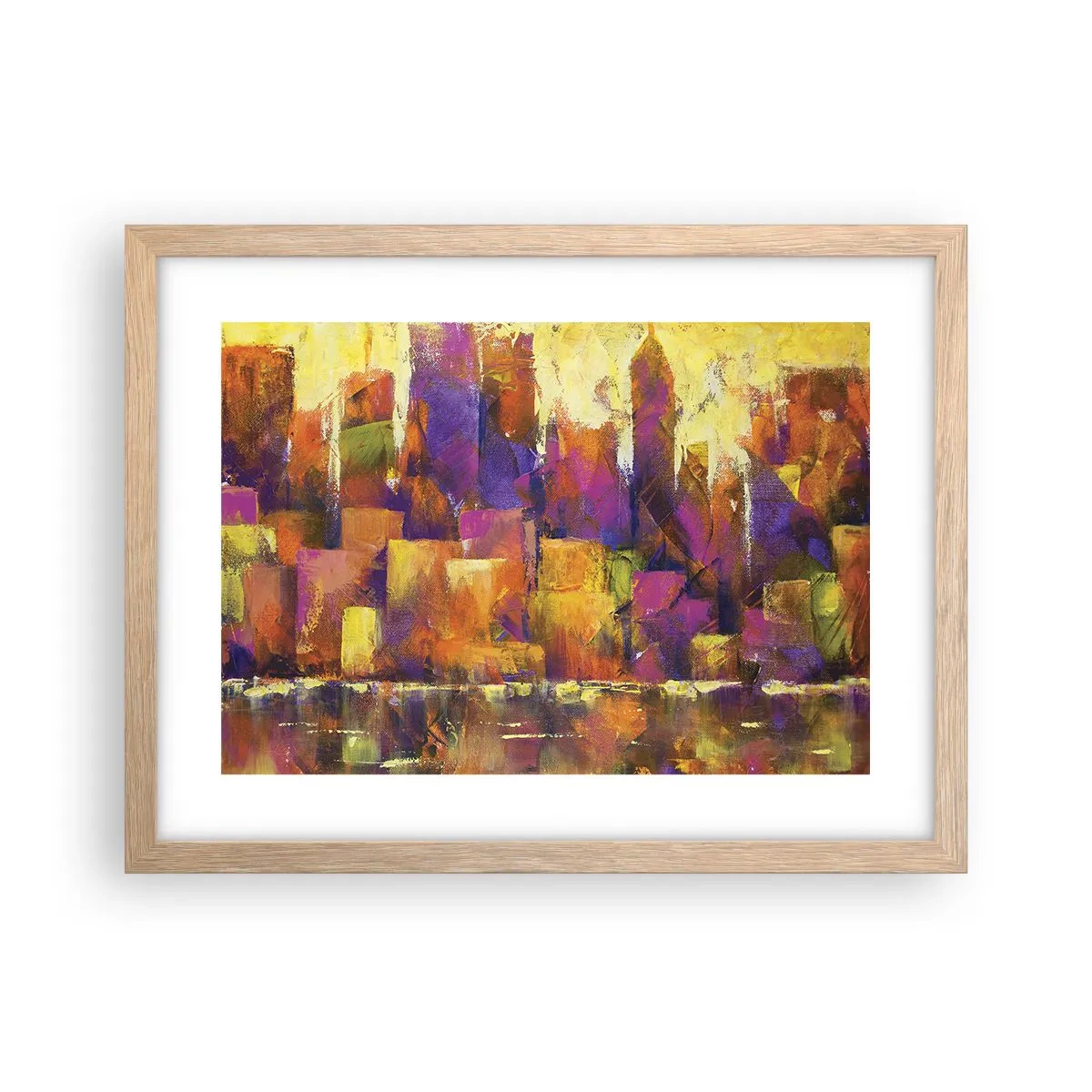 Een poster in een licht eiken lijst - Metropolitan compositie - 40x30 cm
