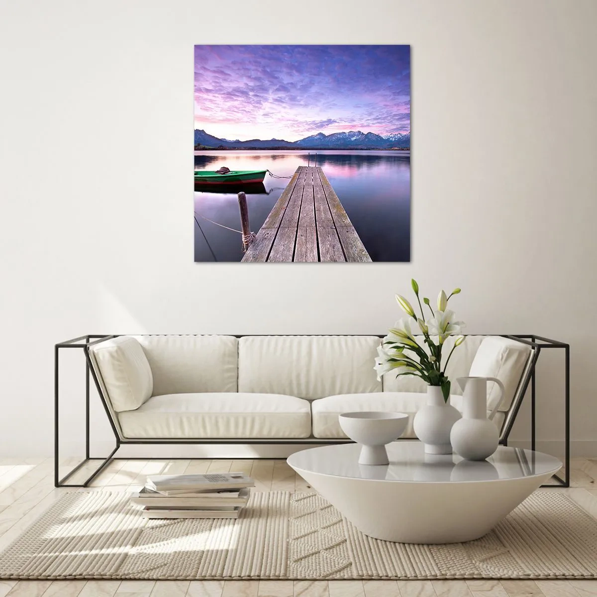 Schilderen op glas - Vriendelijke stilte - 50x50 cm