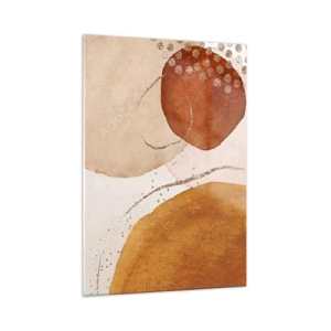 Schilderen op glas - Rondheid en beweging - 50x70 cm