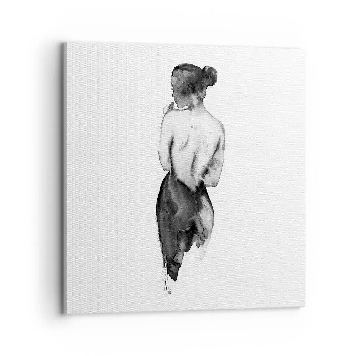 Schilderen op canvas - Bij haar verdwijnt de wereld - 70x70 cm