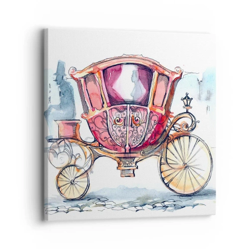 Schilderen op canvas - Naar de bruiloft of naar het bal? - 30x30 cm