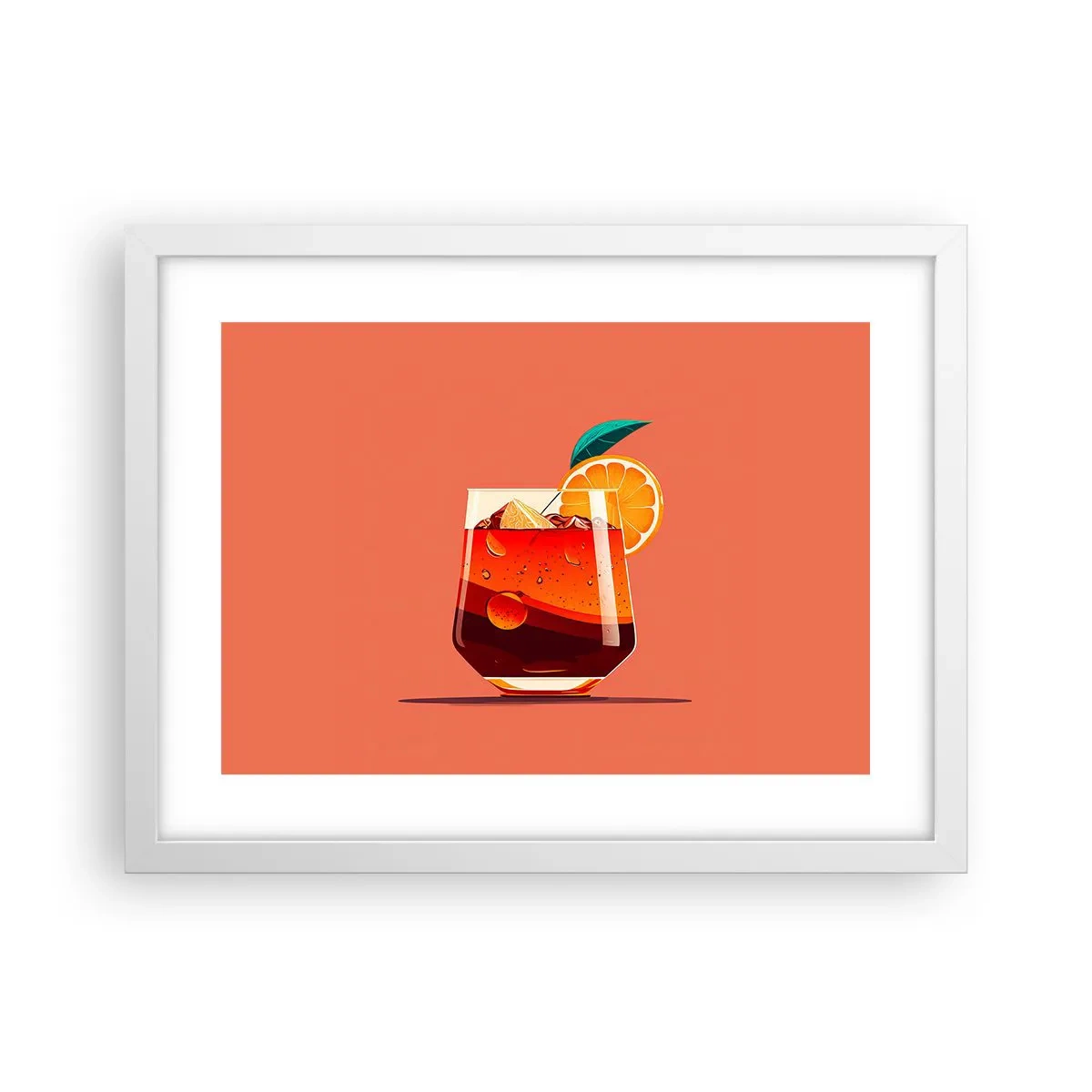 Poster in een witte lijst - Zomerse verfrissing - 40x30 cm