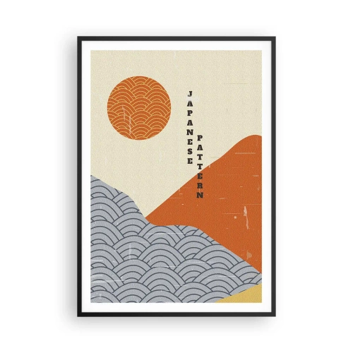 Poster in een zwarte lijst - In de Japanse spirit - 70x100 cm