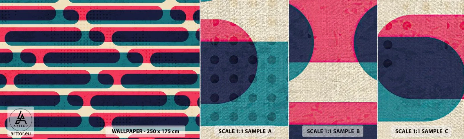 Fotobehang Monster Premium Canvas - In de diepte en vooruit - Abstractie, Deel, Moderne kunst - 100x30 cm