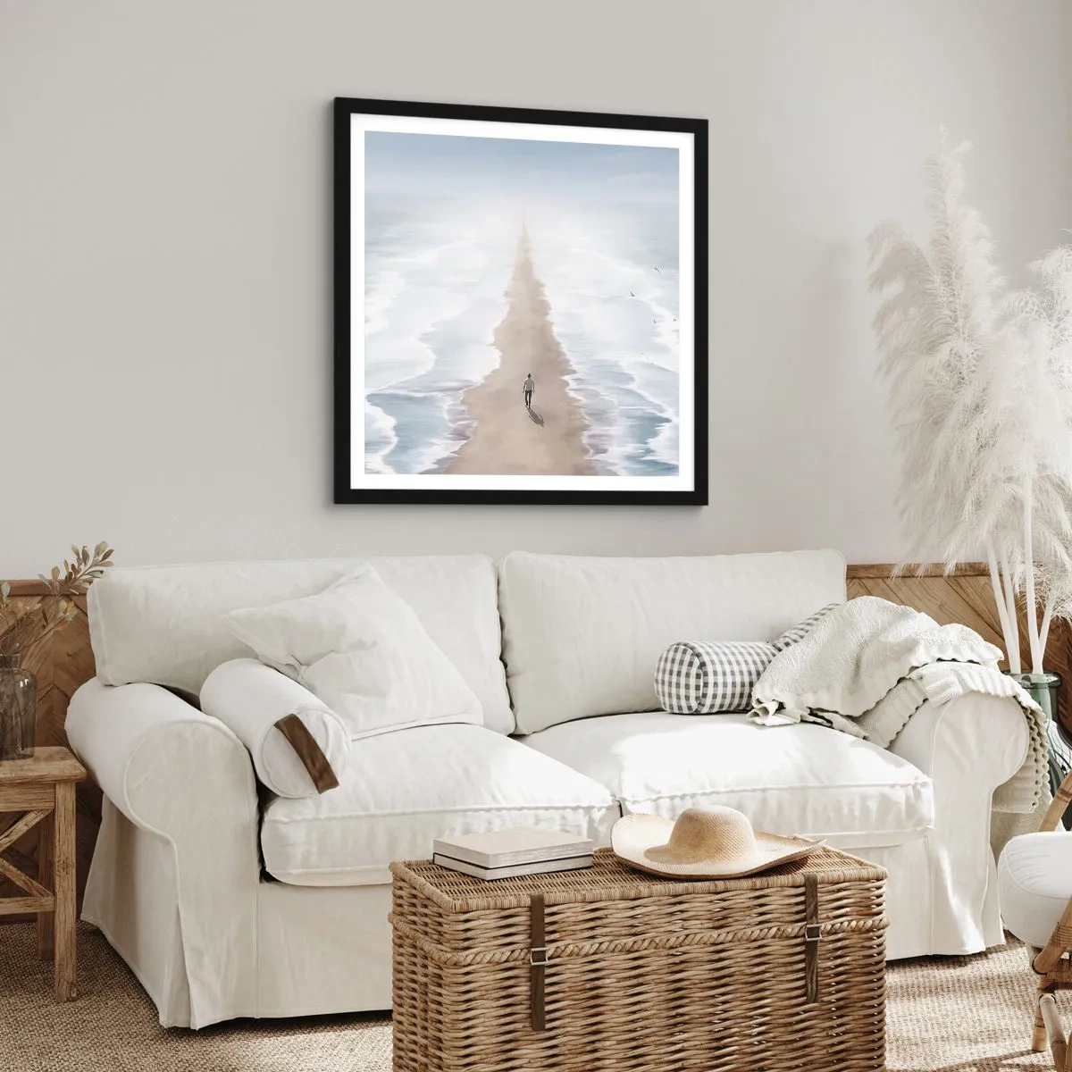 Poster in een zwarte lijst - Een gouden toekomst - 60x60 cm