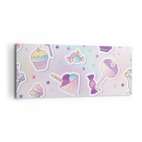 Schilderen op canvas - Dat het elke dag een verjaardag zou zijn - 100x40 cm