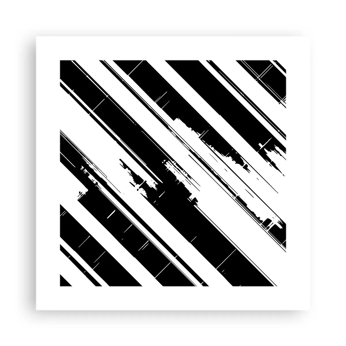 Poster - Een intense en dynamische compositie - 40x40 cm