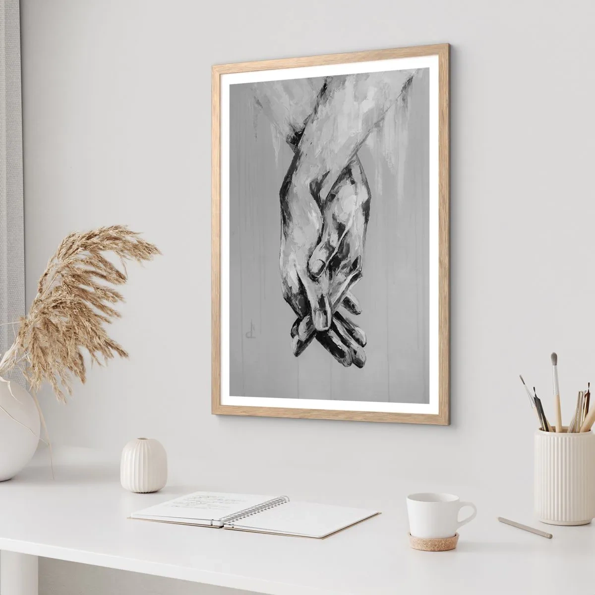 Een poster in een licht eiken lijst - Begin… - 30x40 cm