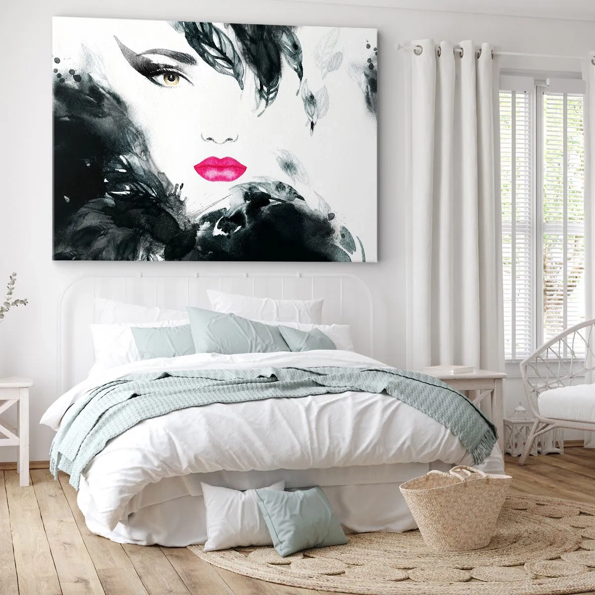 Schilderen op canvas - Aandacht! Femme fatale - 70x50 cm