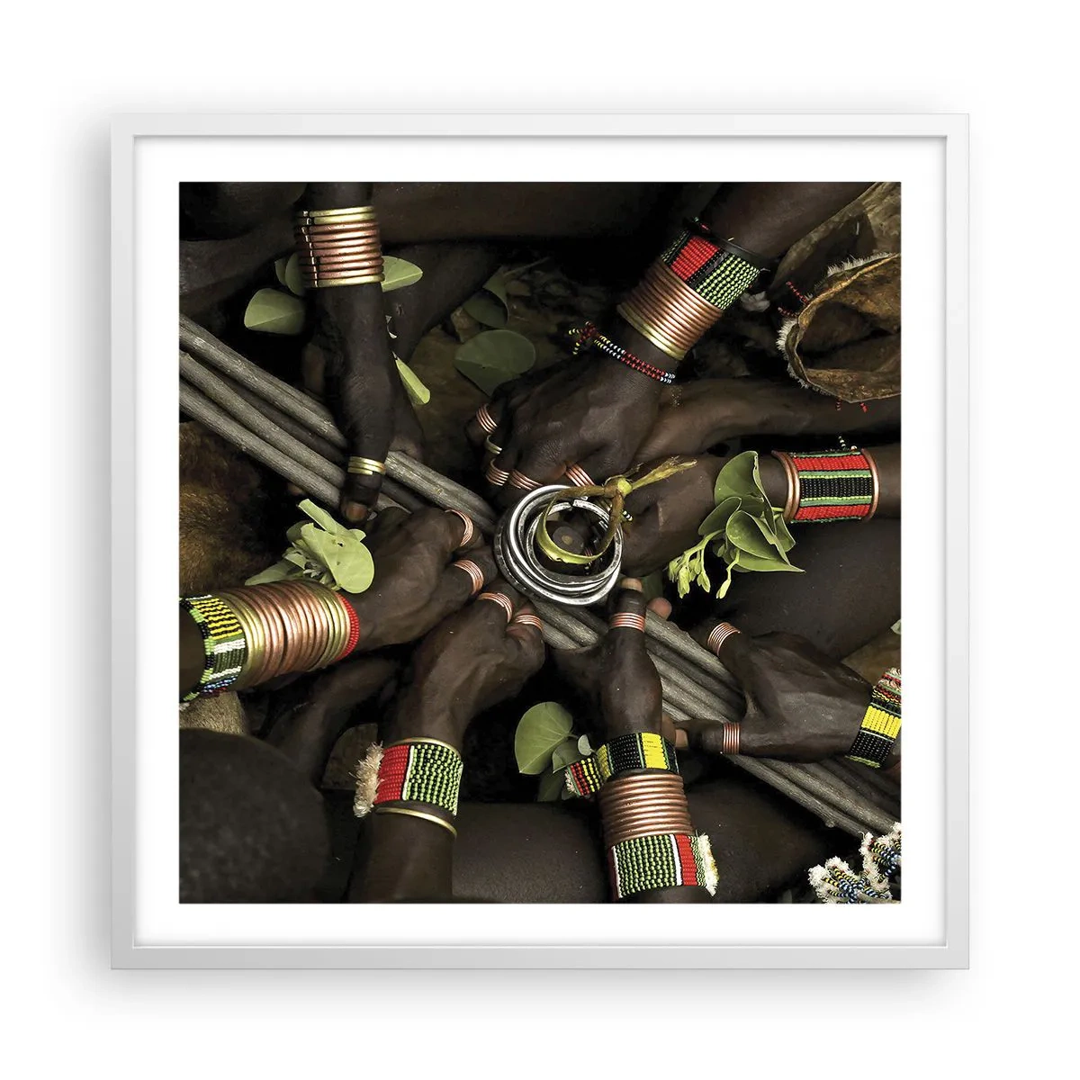 Poster in een witte lijst - Wij zijn samen - 60x60 cm