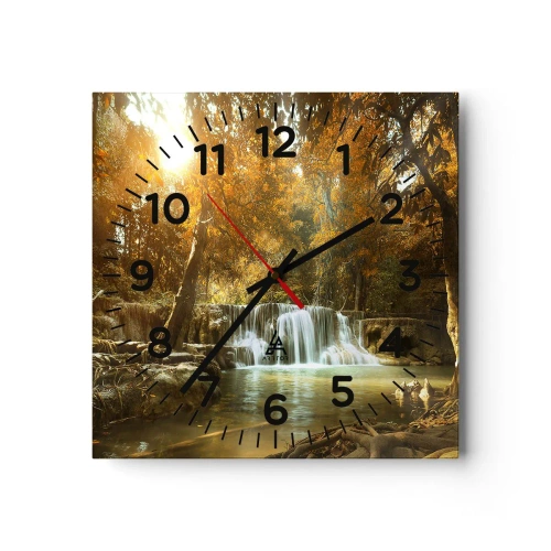 Wandklok - Klok - Park cascade - 40x40 cm