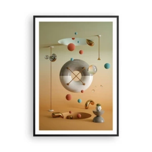 Poster in een zwarte lijst - Er kan van alles gebeuren - 70x100 cm