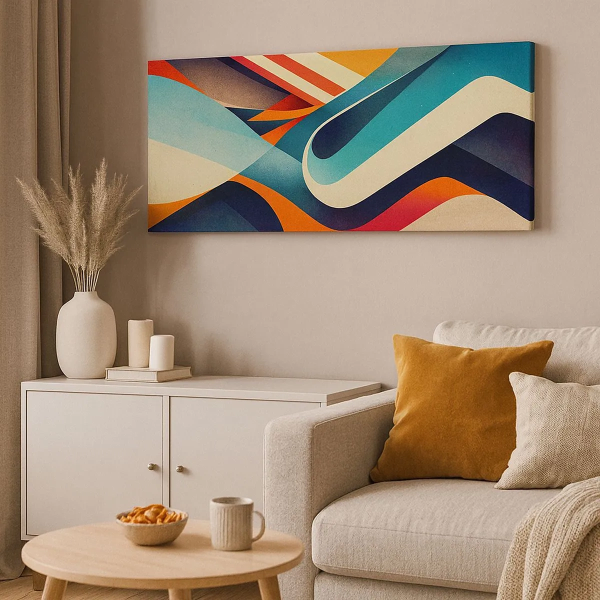 Schilderen op canvas - Intensieve compositie - 100x40 cm
