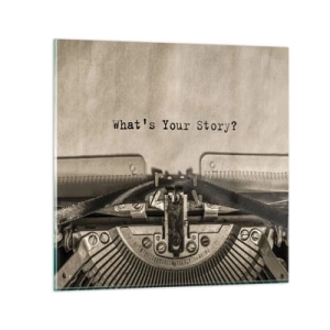 Schilderen op glas - Vertel het mee - 40x40 cm