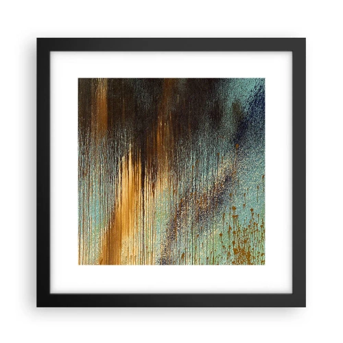 Poster in een zwarte lijst - Een niet toevallig kleurrijke compositie - 30x30 cm
