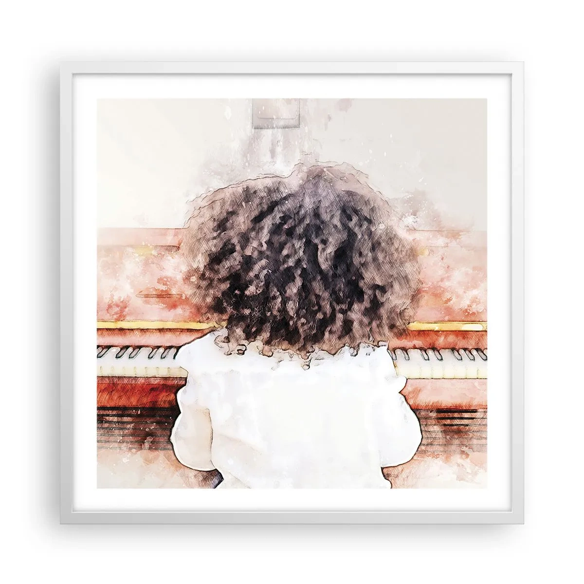 Poster in een witte lijst - In de nieuwe wereld - 60x60 cm