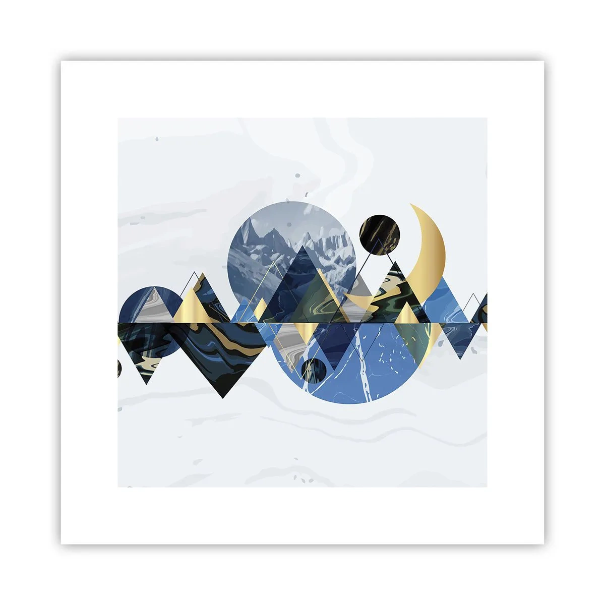 Poster - Geometrisch landschap - 30x30 cm