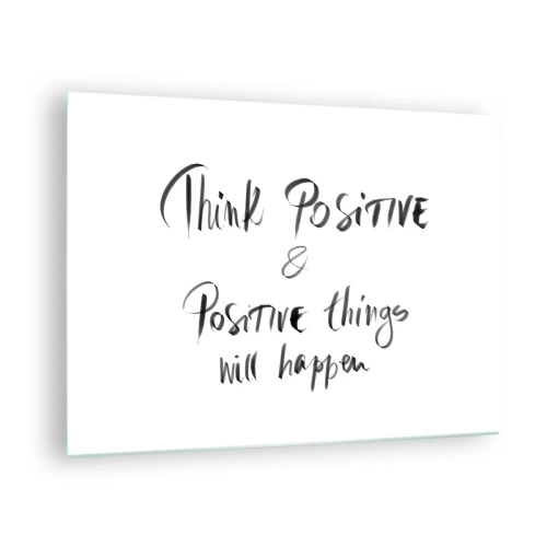 Schilderen op glas - Een motiverende inscriptie in minimalistische stijl - 70x50cm - Hoe leef je het leven? - Moderne wanddecoratie voor woonkamer en slaapkamer ARTTOR