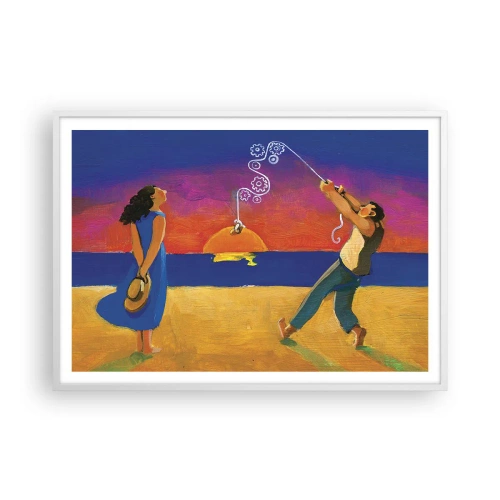 Poster in een witte lijst - Meer dan een sterretje uit de lucht - 100x70 cm