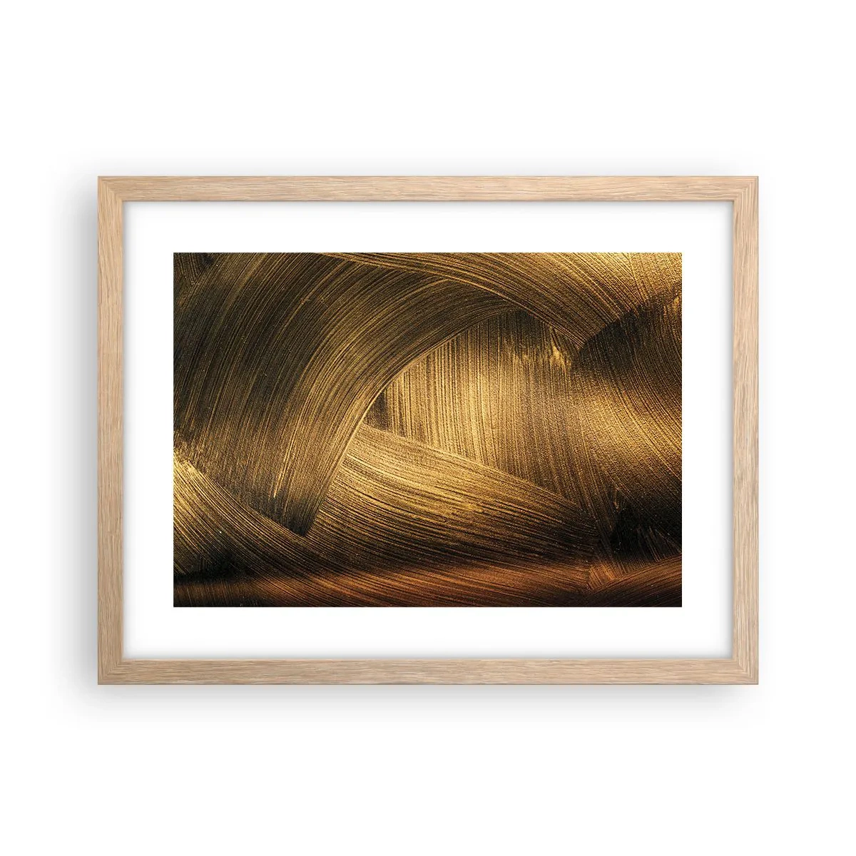 Een poster in een licht eiken lijst - In een gouden doolhof - 40x30 cm