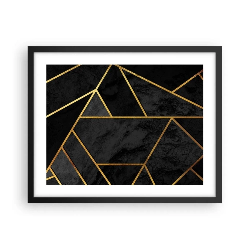 Poster in een zwarte lijst - Duisternis en glans - 50x40 cm