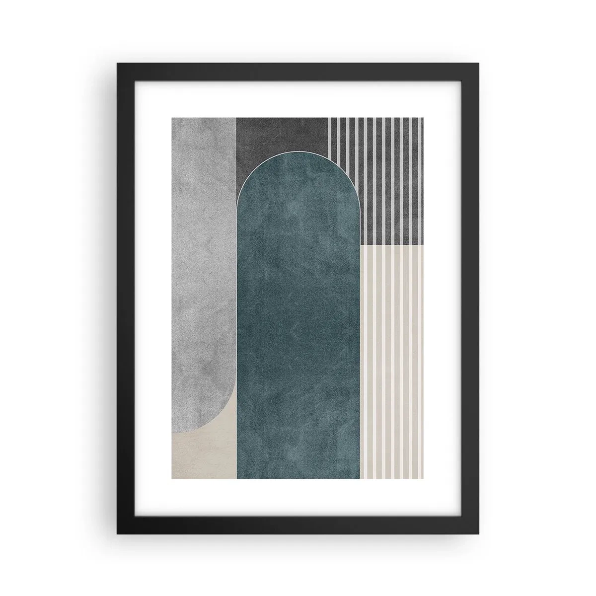 Poster in een zwarte lijst - Compositie op niveau - 30x40 cm