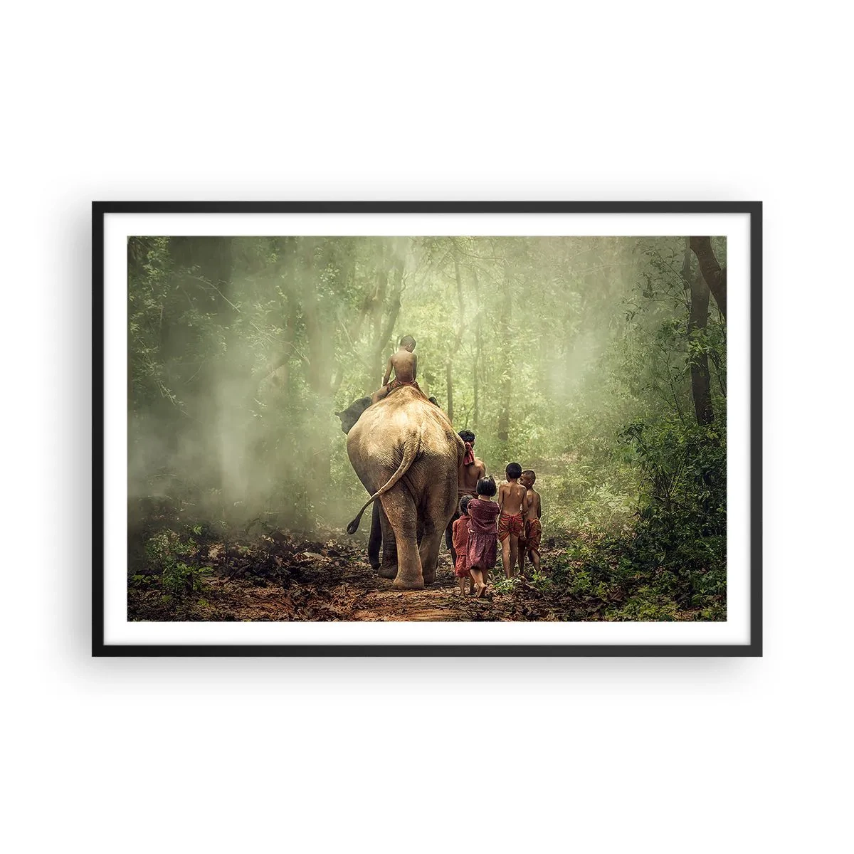 Poster in een zwarte lijst - Nieuw Jungle Boek - 91x61 cm