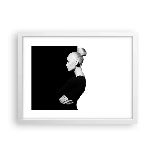 Poster in een witte lijst - Gewoon een vrouw - 40x30 cm