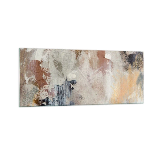 Schilderen op glas - Mistige abstractie - 100x40 cm