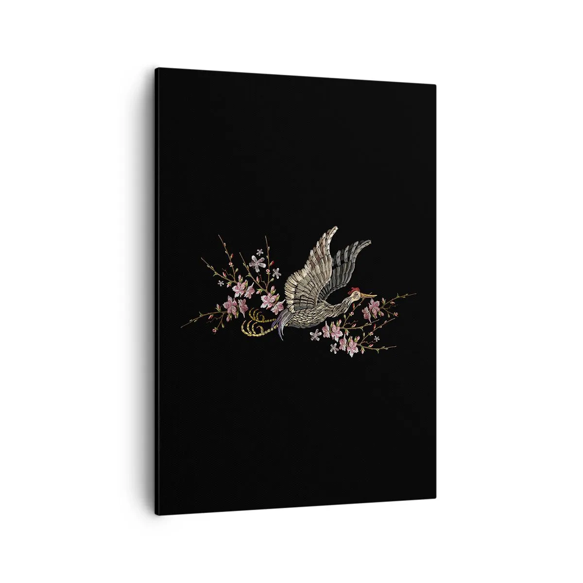 Schilderen op canvas - Exotische geborduurde vogel - 50x70 cm