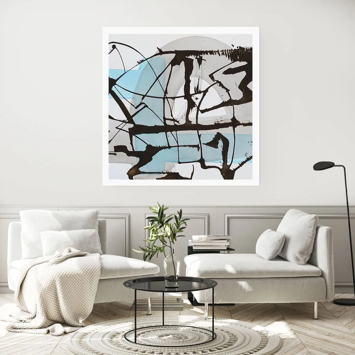 Poster - Toch blauw - 50x50 cm