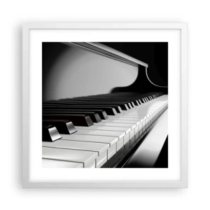 Poster in een witte lijst - Harmonie van vormen en kleuren - 40x40 cm