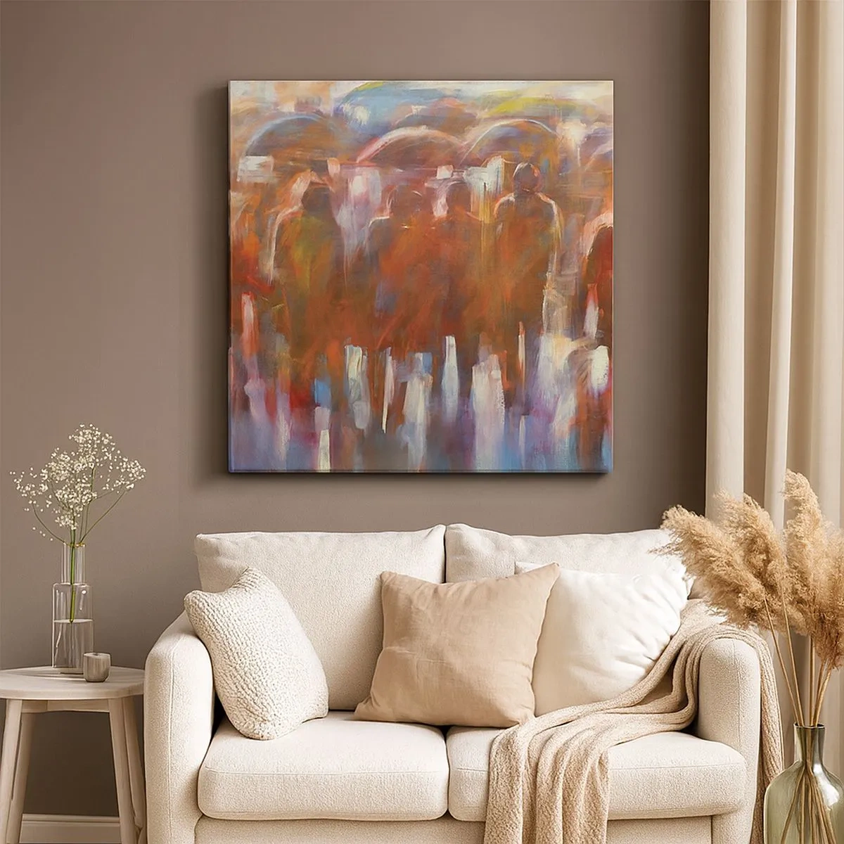 Schilderen op canvas - Zelfs bij regen en mist - 30x30 cm