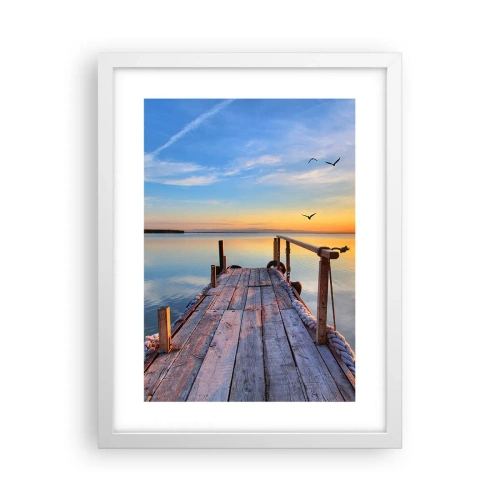 Poster in een witte lijst - Loop recht naar de zon - 30x40 cm