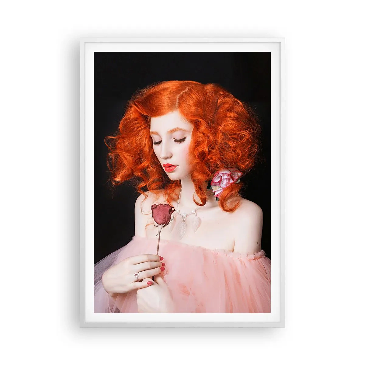 Poster in een witte lijst - In barokstijl - 70x100 cm