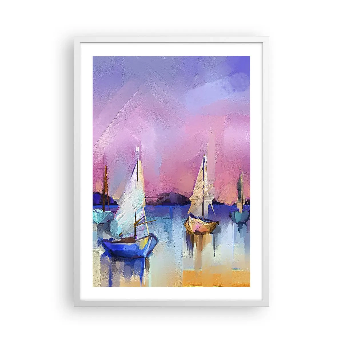 Poster in een witte lijst - Richting: breed water - 50x70 cm