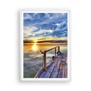 Poster in een witte lijst - De wind gaat rusten - 70x100 cm