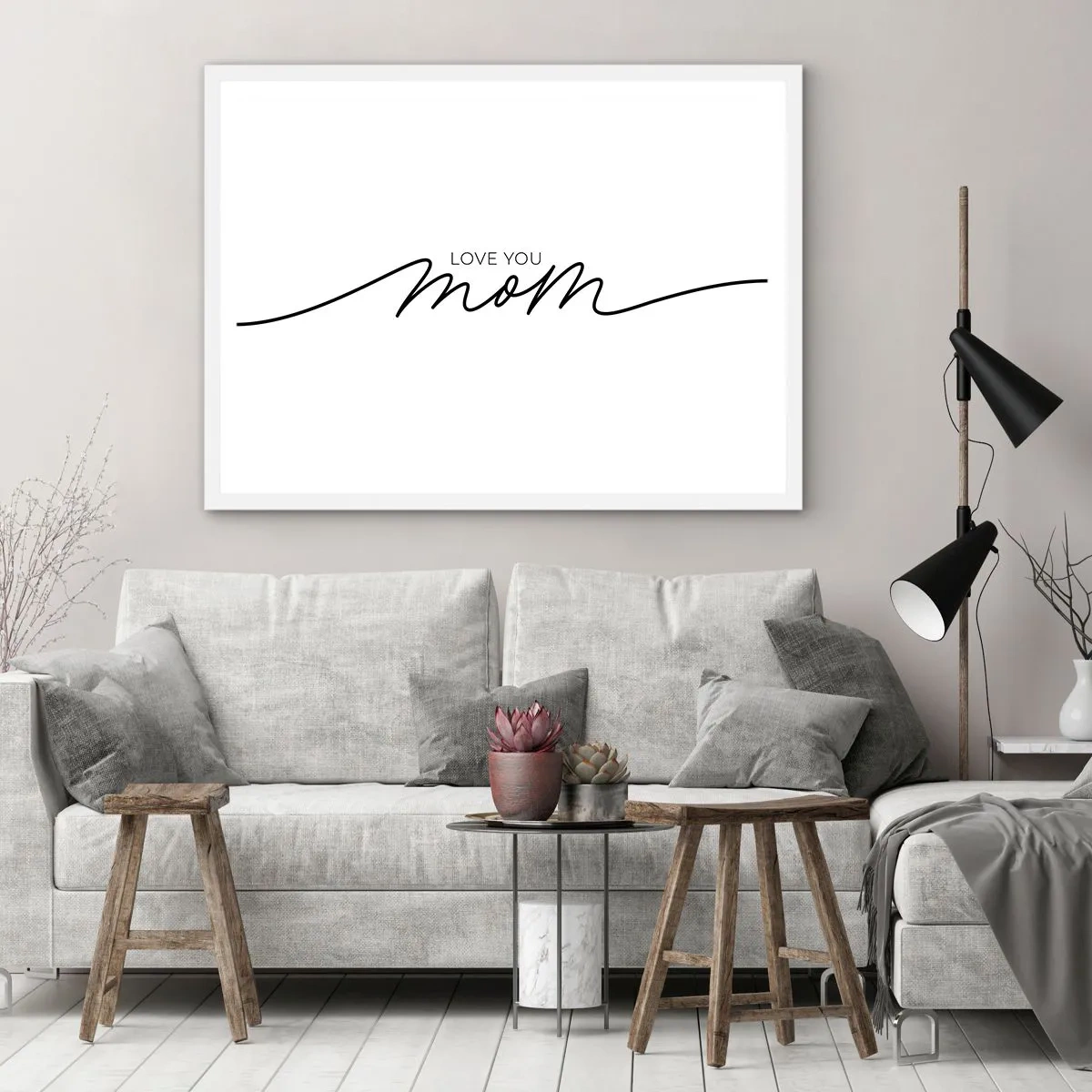 Poster in een witte lijst - Grote emotie - 70x50 cm