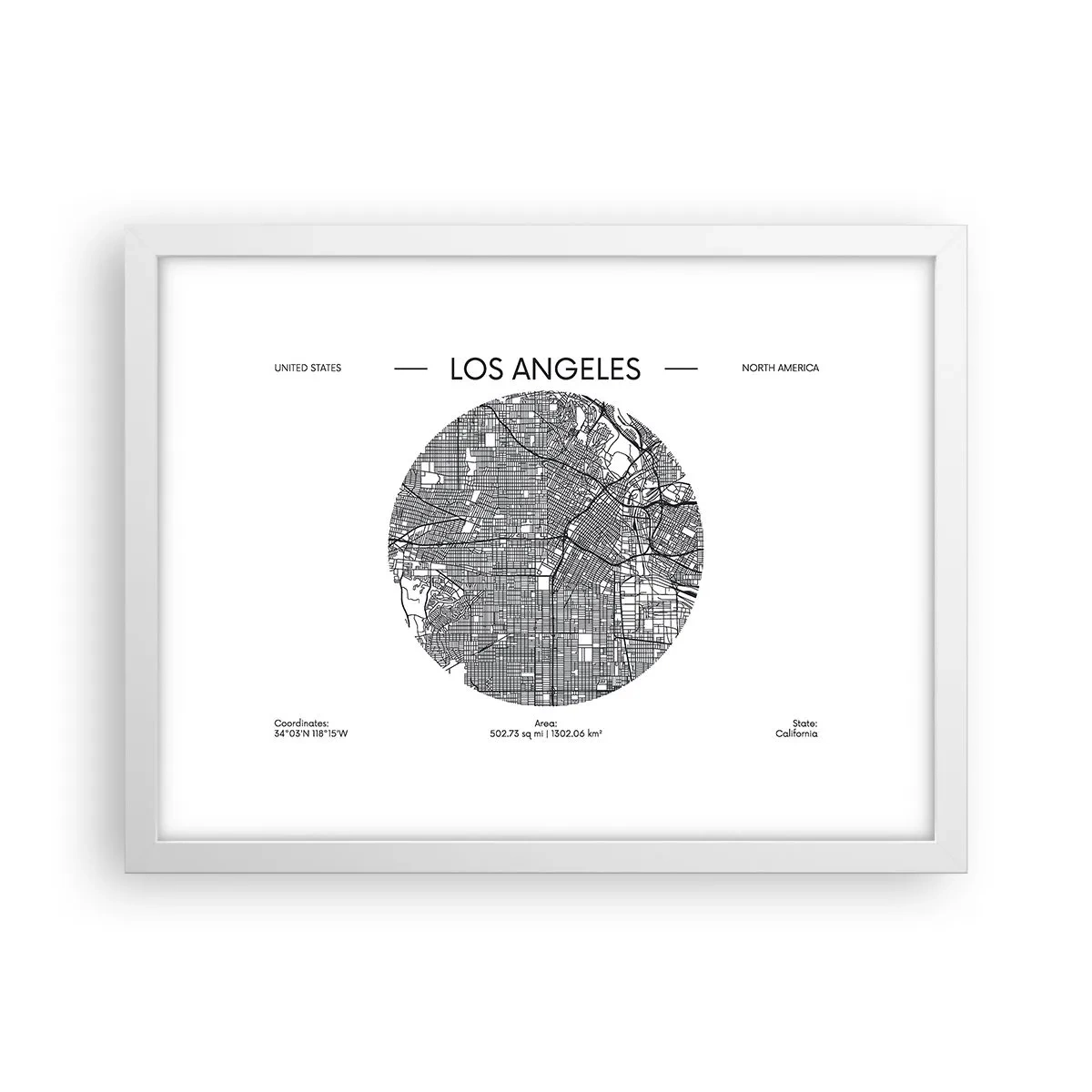 Poster in een witte lijst - Anatomie van Los Angeles - 40x30 cm