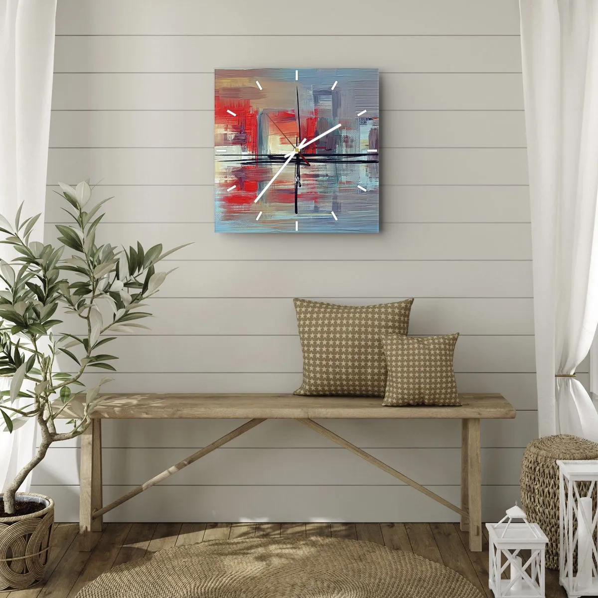 Wandklok - Klok - Een landschap in een onbekende dimensie - 30x30 cm