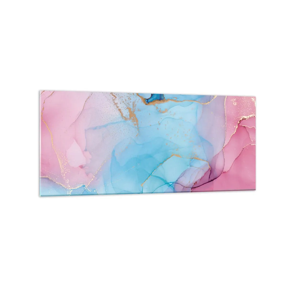 Schilderen op glas - Ontmoeting en interpenetratie - 120x50 cm