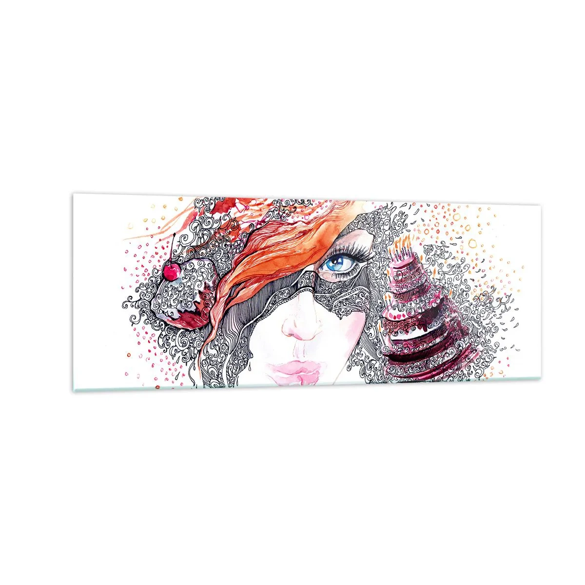 Schilderen op glas - Elke dag is er een feestdag met haar - 140x50 cm