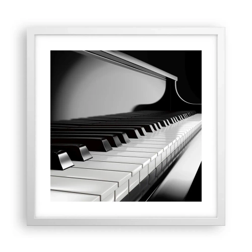 Poster in een witte lijst - Harmonie van vormen en kleuren - 40x40 cm